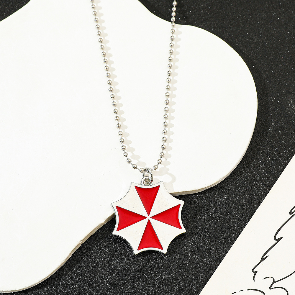 Vintage Collectible Accessories - Collana con Ciondolo Ombrello Rosso Vintage,