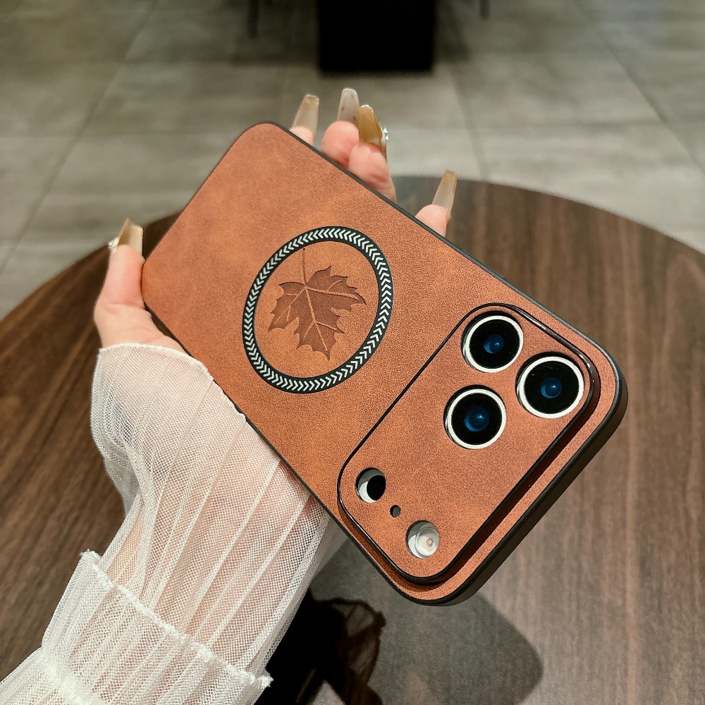 Camera Leather Case - Custodia in pelle magnetica per iPhone