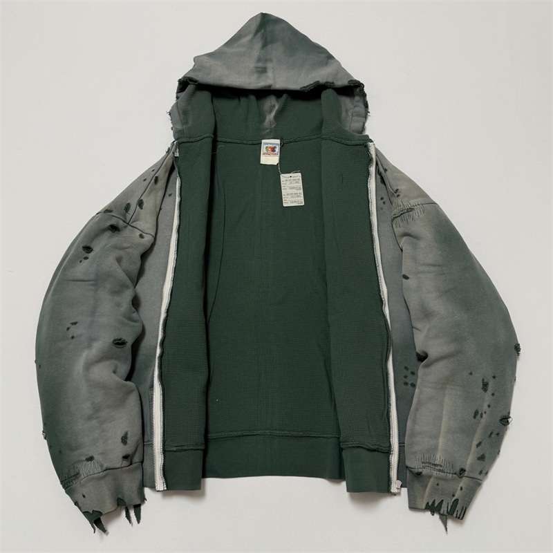 Vintage Zip Hoodie - Hoodie Vintage SAINT Mxxxxxx con Cerniera