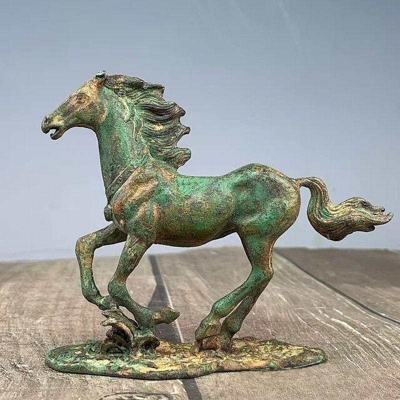 Vintage Collectible Ornaments - Statua Antica di Cavallo Zodiacale, Figurina
