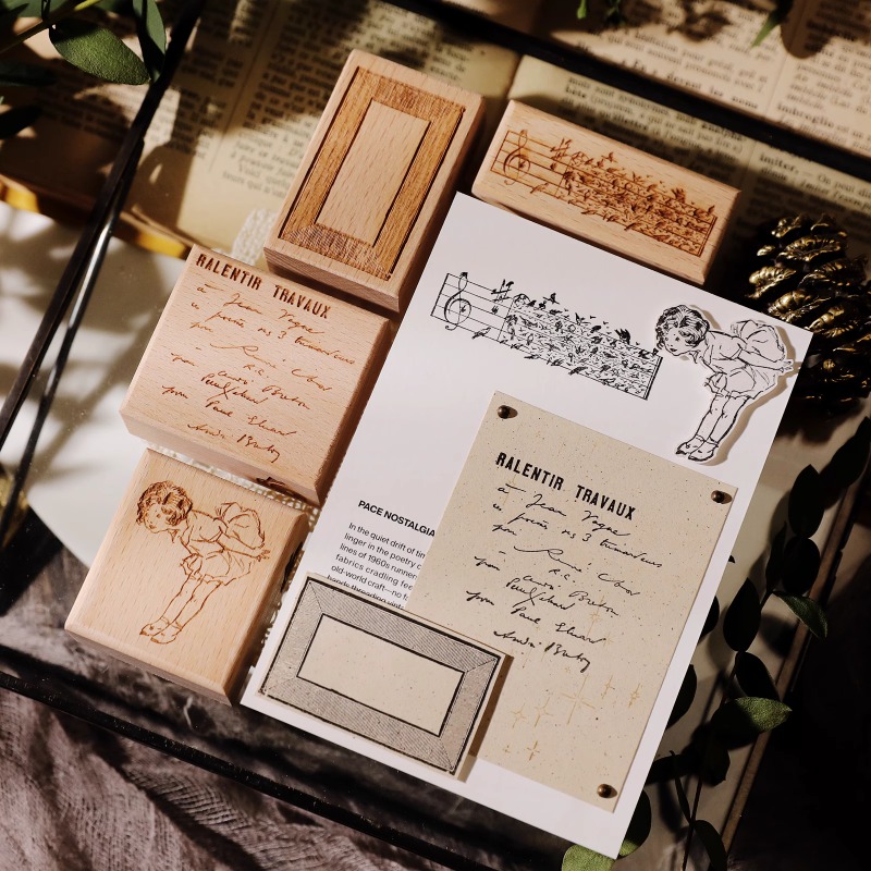 Set di Timbri in Legno Vintage - Vintage Collectible Stamps recensione e prezzo