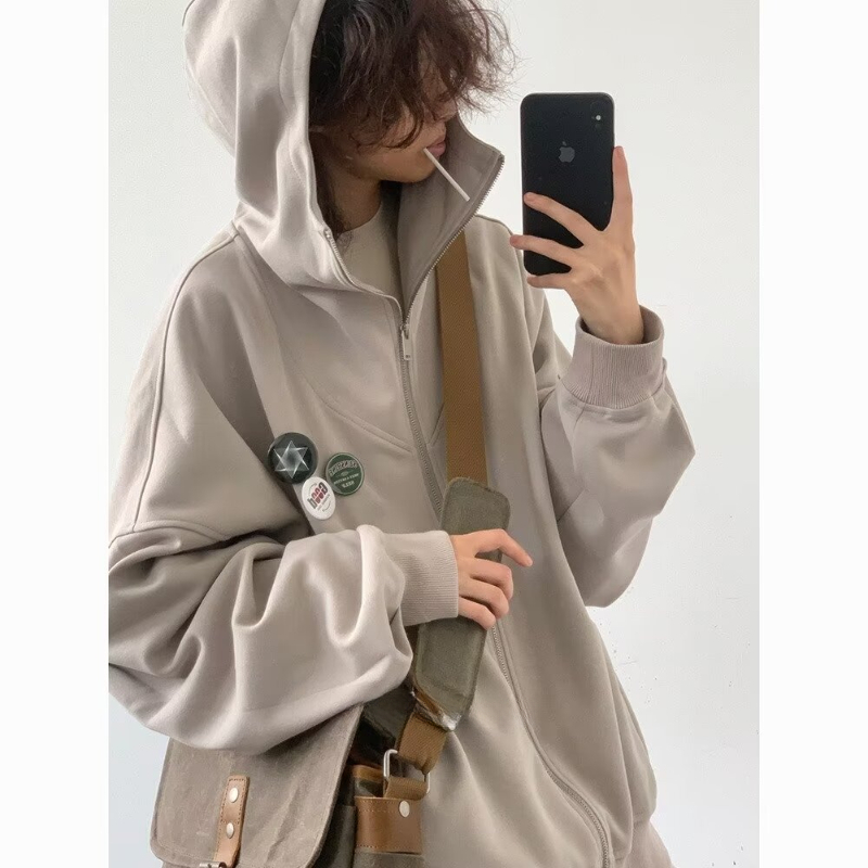 Autunno College Casual Set Uom - Vintage Zip Hoodie recensione e prezzo