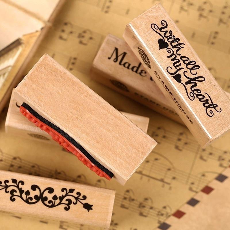 Timbro di gomma in legno con s - Vintage Collectible Stamps recensione e prezzo