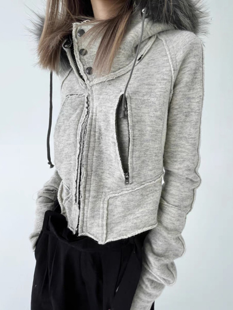 Felpe da donna con zip alla mo - Vintage Zip Hoodie recensione e prezzo