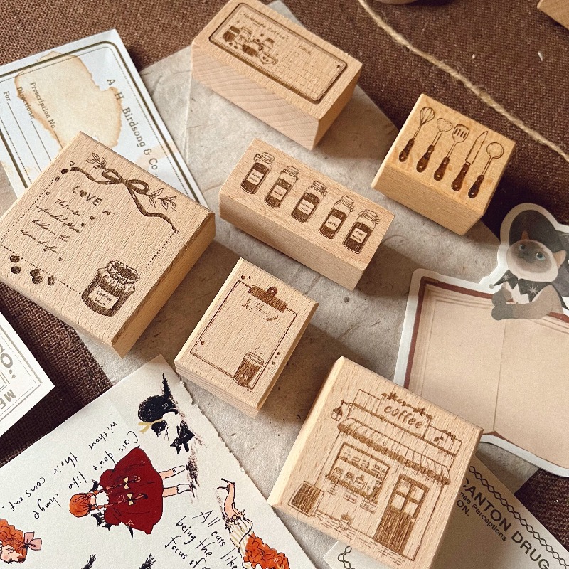 Timbro in Legno Vintage Tema C - Vintage Collectible Stamps recensione e prezzo